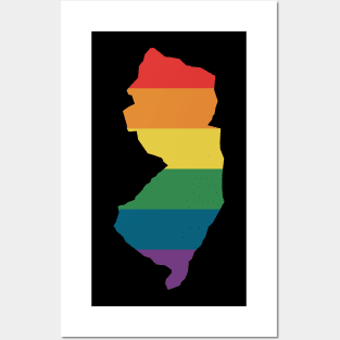 New Jersey State Rainbow Posters and Art